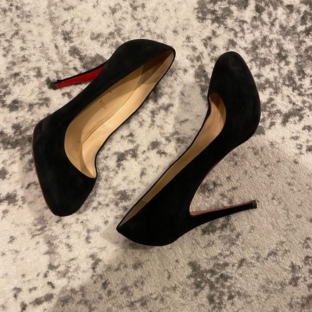 Christian Louboutin Declic black suede pumps 39.5
